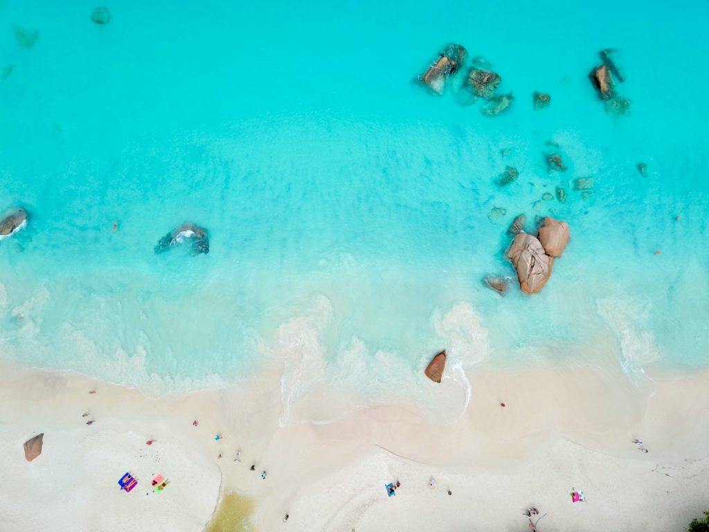 people swimming on beach during daytime